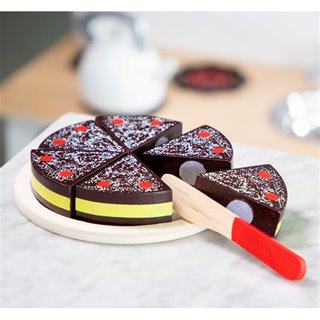 Cutting cake - chocolate